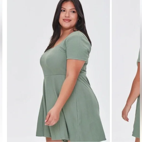 Forever 21+ Plus Size Square Neck Romper - Picture 6 of 8